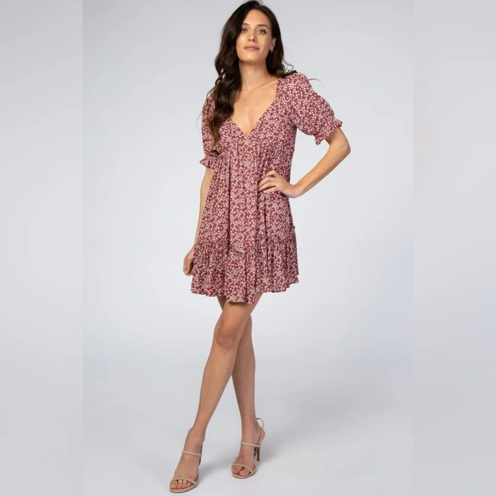 Pinkblush dainty flower floral print mini dress nwt - Picture 4 of 11